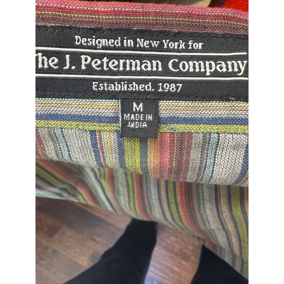 Vtg J Peterman Company Striped Wrap Skirt Multi-Color High Waist‎ Boho Size MED - Picture 5 of 5